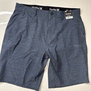 NWT Hurley Hybrid Stretch Printed Walk Shorts Men's  Size 34 grey/blue new A0301